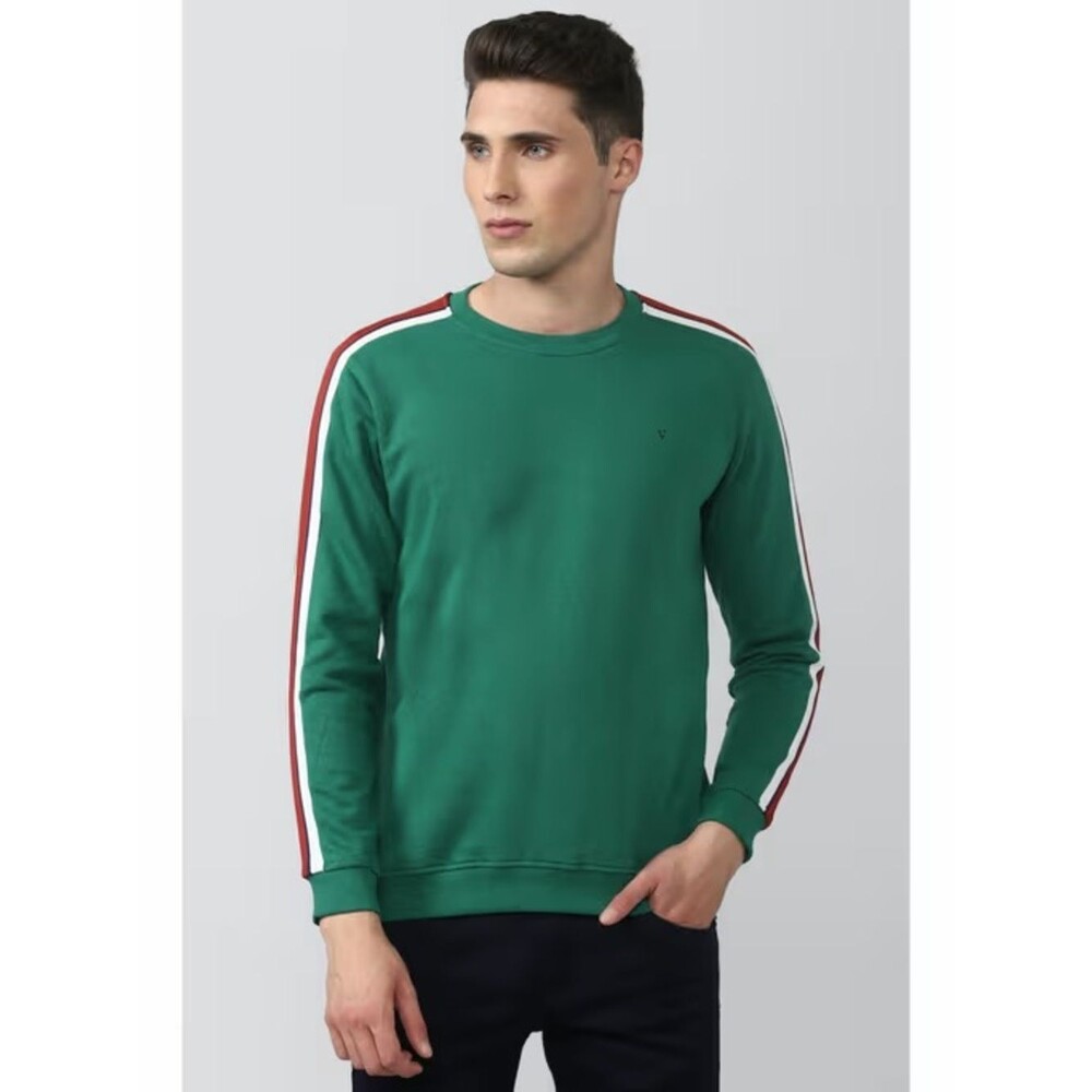 Murano Liquid Luxury Slim Fit Green Striped Long Sleeve Shirt Sweater Sz XL